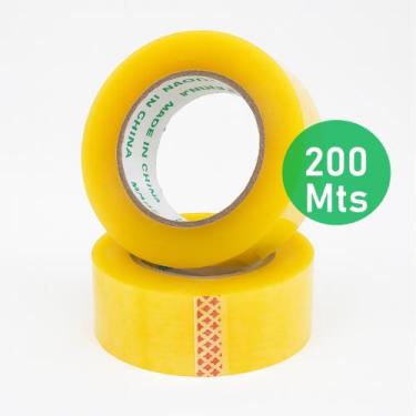 Imagem de Fita Adesiva Transparente 48mm x 200m, Alta Resistência e Aderência JD