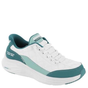 Imagem de Skechers Sport Women's Vapor Foam Hands Free Slip-ins Tênis, Branco/Turquiose, 38
