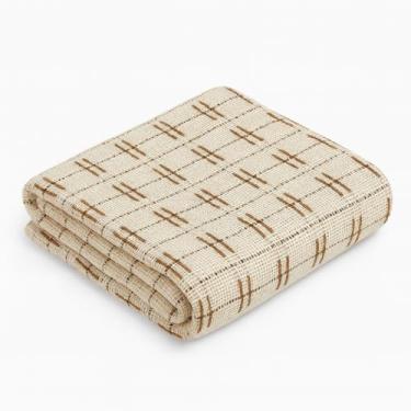 Imagem de Manta Sofa Kit 3 Mantas Cama Sofá Poltrona Algodão Gigante 2,80x1,80m Tipo Capa Protetora Decoração Macio e AgradáVel Ao Toque(1 MANTA BEGE)