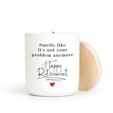 Imagem de Presente de aposentadoria para mulheres - Vela perfumada de cera de soja de lavanda de 2025 - Melhor presente aposentado 2025 para mulheres, homens, amigos, colegas de trabalho, professores