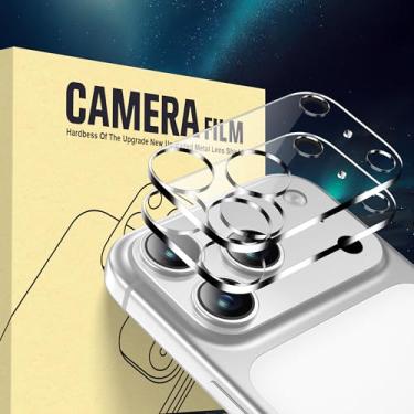 Imagem de Pacote com 2 protetores de lente de câmera para iPhone 17 Pro Max (6,9 polegadas) Película de vidro temperado com dureza 9H, compatível com capas, antiarranhões, não afeta fotos noturnas - HD Clear