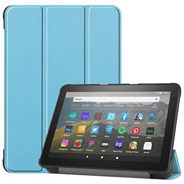 Imagem de Snowwicase Capa para tablet 20.3 cm 2024/2022, [Sleep/Wake] Capa protetora com suporte magnético inteligente de TPU macio fino, compatível com iPad LG8 Samsung, azul