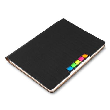 Imagem de Caderno de Anotações Executivo com Suporte para Caneta, Design Profissional, Material de Escritório (Caderno Sticky Preto)