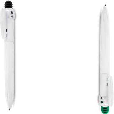 Imagem de Caneta Esferográfica Retrátil Azul com Grip, Corpo em Papel Reciclado, 2 Unidades, para Escrita Geral, 15 cm (Preto e Verde)