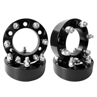 Imagem de MEILUNBS Espaçador de roda de 6 x 5,5, 5 cm, 6 x 139,7 mm, espaçadores de roda forjados 1/2 x 20 e furo de cubo de 106 mm com porcas de roda - Compatível com Tahoe, Avalanche, Yukon XL, Frontier Pro