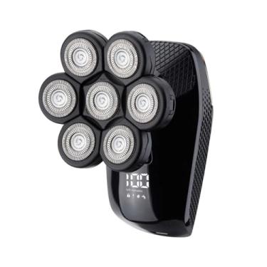 Imagem de Aparelho de Barbear e Cortador Cabelo Digital Seven com do Nariz Lâmina Recarregável Lavável Portátil para Viagens a Negócios Grip Compacto Leve Função Lavagem Corporal Completa