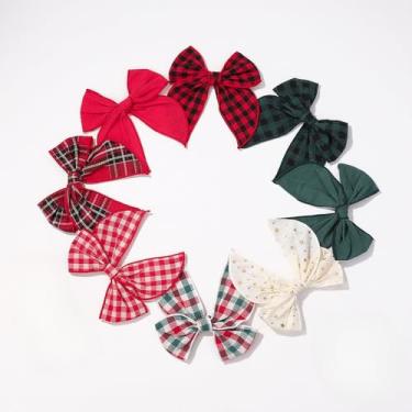 Imagem de Grampos de cabelo de Natal para mulheres meninas moda estilo laço grampos de cabelo grampos de cabelo acessórios de Natal prendedor de cabelo presente (cor A)