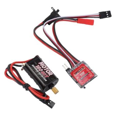 Imagem de RiToEasysports Controlador de Velocidade Elétrico ESC Escovado 30A Com Freio, ESC RC Compacto para Barcos de Carros 1/16 1/18 /24, Compatível Com Motores N20 030 050 130 180 2S Lipo NiMH (60T)