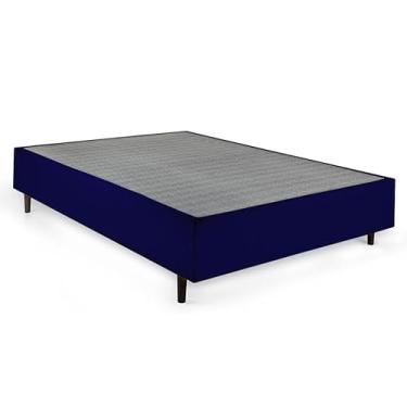 Imagem de Base para Cama Box Casal Guldi (38x138x188) Azul e Cinza