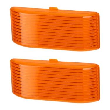 Imagem de lasuroa 2pçs Lente de Substituição Peças para RV Lanterna Externa Varanda, Cobertura Luz Plástica Motorhome Acessórios para Reboque Compatível com BARGMAN 34-78-517,515,522 (Laranja)