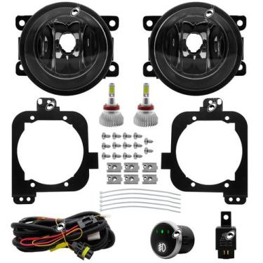 Imagem de Kit Farol Milha Neblina C3 Aircross 2024 Em Diante Botão Universal Tou