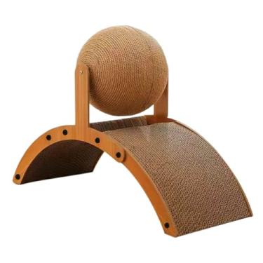 Imagem de Brinquedo para arranhar gatos | arranhador vertical com base ondulada, brinquedo interativo para gatinhos para descanso de jogos, apartamento idoso, sala de estar, janela, ar livre, casa, pátio