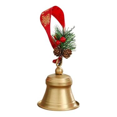 Imagem de Enfeites De Sino De Natal - Decoração Rústica | Decoração para Feriados Pendurada | para Porta da Frente Escritório Coroa Parapeito da Janela Lareira Parede Jardim Quintal