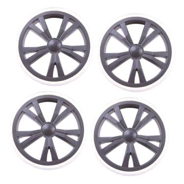 Imagem de oshhni Conjunto de 4 Rodas para Carrinho de Compras, Peças de Reposição com Rodízios Silenciosos e Práticos, com Rolamento, Polia de EVA e Roda Simples.