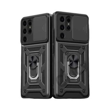Imagem de Capa Protetora Militar Com Lente Deslizante Para Câmera Samsung Galaxy