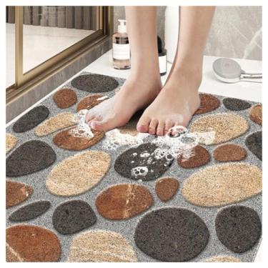 Imagem de SPXMQSS Tapete de chuveiro antiderrapante para piso de banheiro tapete de banho de secagem rápida tapetes de banho para banheiro tapete de chuveiro antiderrapante tapetes de banho de PVC G 100 x 120