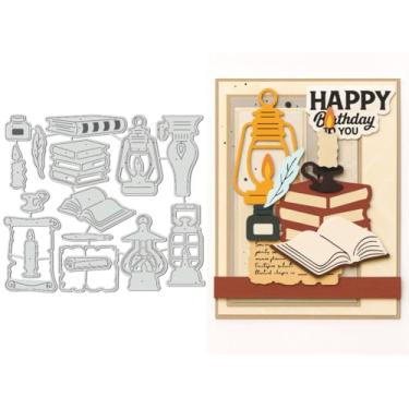 Imagem de UNICRAFTALE 16 peças de lâmpada de parafina, matrizes de corte de metal, papel cartas, estênceis de gravação para fazer cartões, faça você mesmo, álbum de fotos, diário, decoração, artesanato