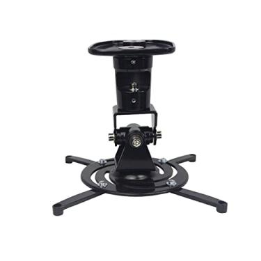 Imagem de uhyOHF Suporte extensível para projetor, suporte de parede resistente, sala de estar, escritório, sala de conferências, universal, projetor, prateleira, suporte de parede (preto