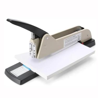 Imagem de Grampeador de longo alcance resistente, grampeador de braço longo, capacidade para 200 folhas, profundidade de grampeamento ajustável de 25 cm, adequado para criar folhetos, panfletos e álbuns