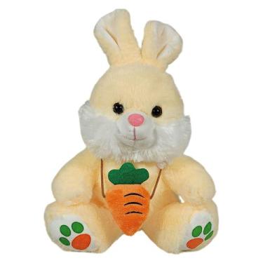 Imagem de Coelho De Pelúcia Com Cenoura 22cms - Creme - Fizzy