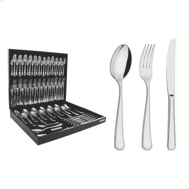 Imagem de Faqueiro Tramontina Sonata Em Aço Inox Acabamento Brilho E Estojo De Madeira 76 Peças 66912304