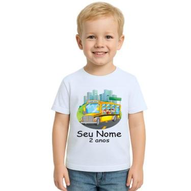Imagem de Camiseta Ônibus Escolar School Bus Estampa Personalizada - UseP4, Bran