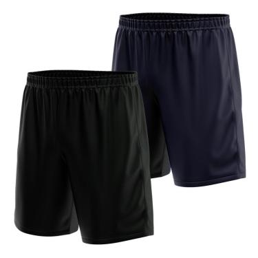 Imagem de Kit 2 Calção Short Futebol Basquete Vôlei Bermuda Dry Treino Academia-Masculino