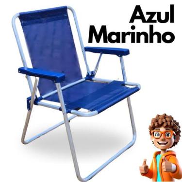 Imagem de Cadeira de Praia Alta em Alumínio Tecido Sannet Liso Até 120Kg - Essen