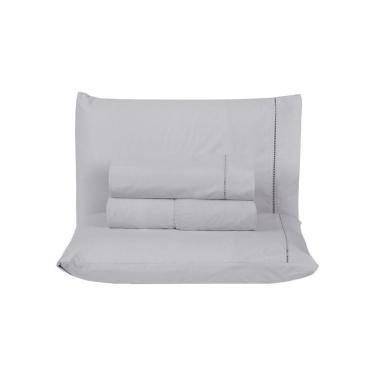 Imagem de Jogo De Cama Premier Casal 04 Peças Hipercal 200 Fios 80% Algodão, 20% Poliéster - Cinza