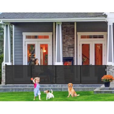Imagem de Portão de bebê retrátil EZIGO Upgrade com 4,57 m de largura para escad