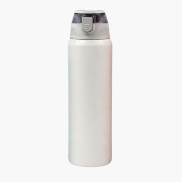 Imagem de Garrafa Térmica Inox 316 800ml Squeeze Premium Antivazamento Longa Duração Academia Trabalho Escola Viagem Esportiva Hidratante Bebida Fria Quente (Branco)