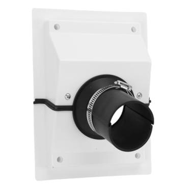 Imagem de NOENNULL Kit de cobertura de linha de penetração de parede HVAC Conjunto de linha AC dividida capa de parede para ar condicionado interno e externo (branco)