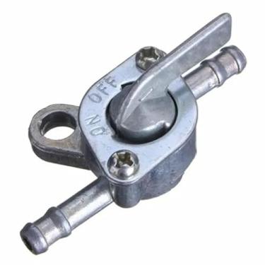 Imagem de 1/2 peças 6 mm motocicleta scooter torneira de combustível válvula de gasolina interruptor de tanque de combustível motocicleta mini chaveiro automático acessórios desligados
