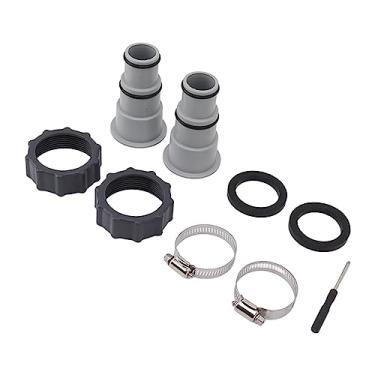 Imagem de GLOGLOW Adaptador de Mangueira de Piscina, Material Plástico, Adaptador de Mangueira de Bomba Com Rosca Resistente, Inclui Braçadeiras e Arruelas para a Série Fit ARU