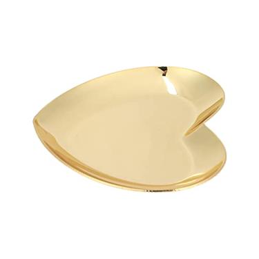 Imagem de Yinhing Placa de Exibição de Arte Em Unhas, Formato de Coração Em Aço Inoxidável, Maquiagem Cosmética, Dicas de Manicure, Paleta de Mistura de Cores, Com Bordas Lisas, para Uso Doméstico (Ouro)
