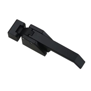 Imagem de Maçaneta de porta resistente de liga de zinco preta fivela de vedação equipamento de automação industrial 1 peça (sem cilindro de bloqueio)