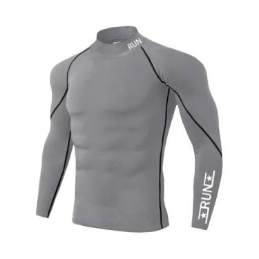 Imagem de Camiseta De Compressão Masculina De Secagem Rápida Para Corrida, Trein