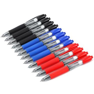 Imagem de Sayglossy Mini canetas esferográficas com bolso pequeno de 1,0 mm, canetas curtas para crachá, escritório, escola, professor, sala de aula, presentes para estudantes (preto, vermelho e azul, pacote
