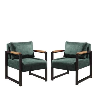 Imagem de Conj. 02 Poltrona Decorativa Ferro Estilo Industrial Ipanema - Gonçalv
