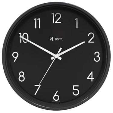 Imagem de Relógio de Parede Quartz Fundo Preto Preto