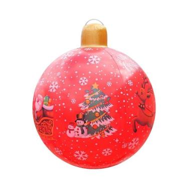 Imagem de Bolas De Natal Infláveis Grandes Em PVC, Enfeites Pendentes, Decoraçõe