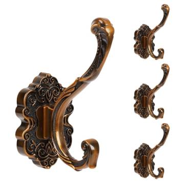 Imagem de Gachiwar Ganchos de parede vintage, ganchos de parede resistentes exclusivos para pendurar toalha porta-chaves, chapéu, roupão, roupas, gancho decorativo para banheiro, chuveiro, armário, entrada