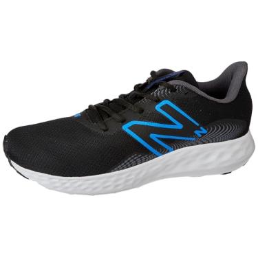 Imagem de TENIS NEW BALANCE 411V3 MASCULINO BLACK/BLUE OASIS, Calçados Masculinos, PRETO/AZUL, 42