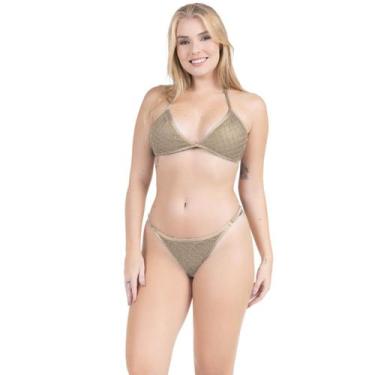 Imagem de Biquíni Cortininha Tela Crochê Calcinha Asa Delta Com Ajuste - HYPE MO
