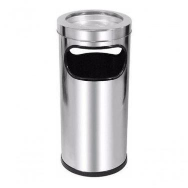 Imagem de Cinzeiro Com Lixeira Para Condomínios E Empresas - Aço Inox