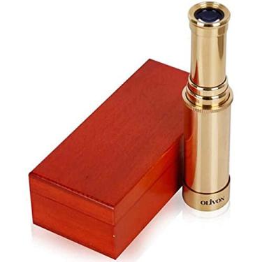 Imagem de pcagfaajmh Telescópio astronômico de latão 50 x 101 cm, monocular, portátil, arte, colocação, telescópio estrelado