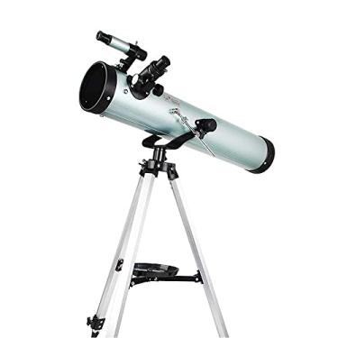 Imagem de pcagfaajmh Telescópio para crianças iniciantes telescópio de viagem de 125 mm com tripé e suporte de telefone telescópio astronômico para adultos ótima astronomia para explorar lua e planetas