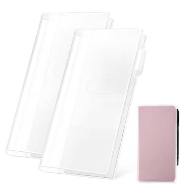 Imagem de 2 Peças Capas Protetoras Transparentes para Weeks, 20,7x19,6cm Impermeáveis em PVC Protetor de Capa para Agenda Compatíveis com April Start e Mega Planners