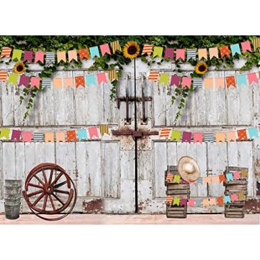 Imagem de Wofawofa Pano de fundo para decoração de festa junina 1,5 x 7,8 m para fotografia carnaval brasileiro carnaval antigo palheiro palheiro outono colheita festa junina fundo para estúdio fotográfico