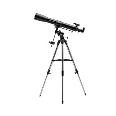Imagem de pcagfaajmh Telescópio astronômico 900/80 mm 270X refletor monocular telescópios com tripé, 3 oculares e suporte de telefone localizador para observar as estrelas do céu
